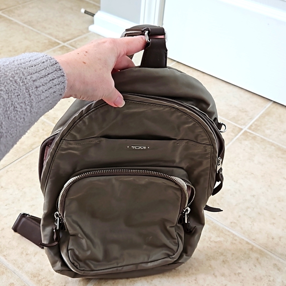 Tumi Medium Sling Tan Purse